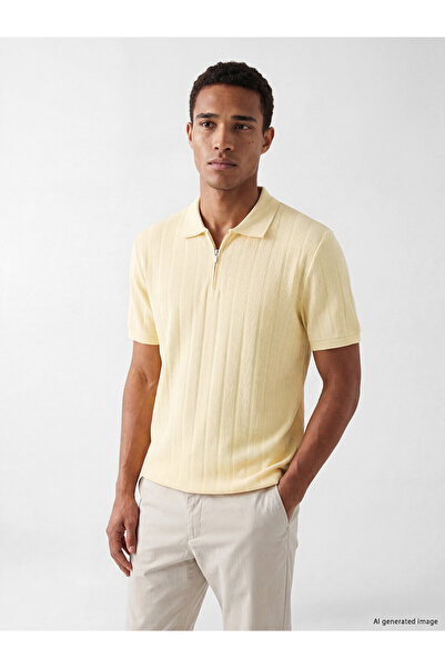 LC Waikiki Nevavm Polo Collar Men's Combed Cotton T-Shirt