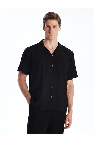 LC Waikiki Nevavm Regular Fit Resort Collar Men's Shirt with Difference