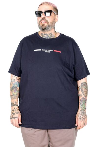 ModeXL Mode XL velika majica sa bis ovratnikom Dream U26126 TAMNOMAJEČKA