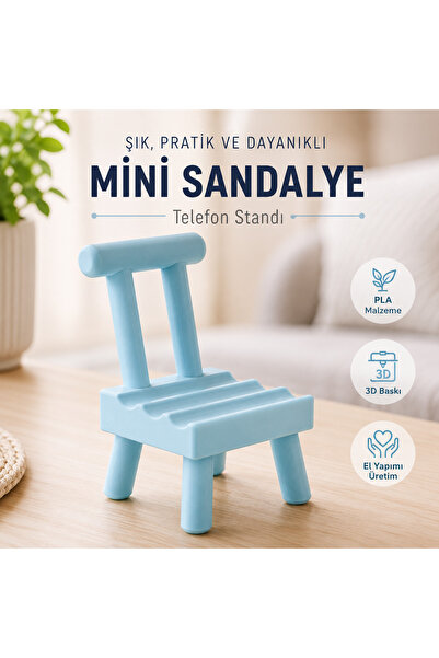 ZENVIA3D Dekoratif Mini Sandalye Masaüstü Telefon Standı