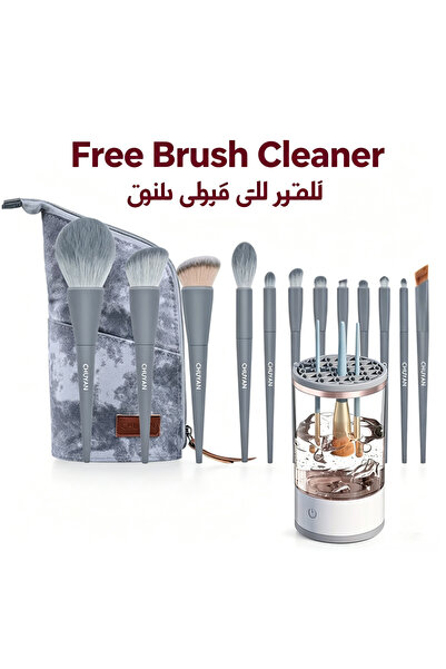 Yallabena 12Pcs Makeup Brush Set Long Handle Cosmetic Brushes with Storage Ba...