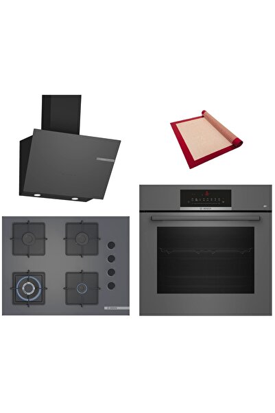 Bosch Grey 3 lü Ankastre Set 627 ( HBJ559EH6T - POH7C9P31O - DWK66PJ70T ) - 3...