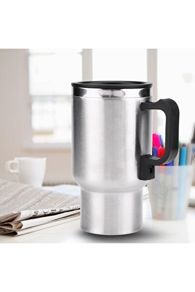 inwelt Paslanmaz Çelik Araç Kettle Su Isıtıcı Termos Kupa Bardak 500 ml, 12V