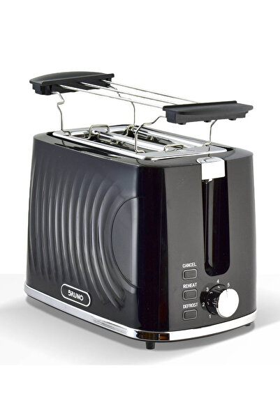 Bruno φρυγανιέρα BRN-0274, 2 θέσεων, 900W, με σχάρα ψησίματος, μαύρη