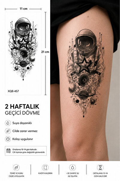 medink tattoo Gerçekci Uzay Gezegen Geçici Kol Bacak Geçici Sticker Yapıştırm...