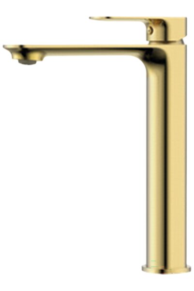 Turkuaz Seramik Hera Mat Gold Çanak( Yüksek Tip) Lavabo Bataryası