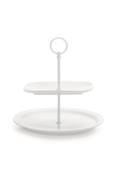 SELETTI Orderviera Διώροφη Πορσελάνινη Θήκη 10574 28x25,5εκ. Λευκό