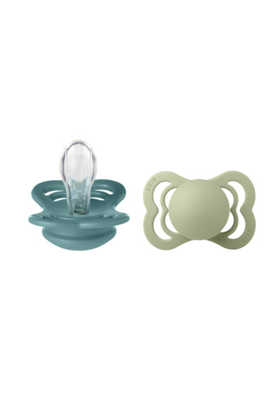 Bibs Set от 2 Supreme силиконови пастифаки 0 месеца, Island Sea/Sage