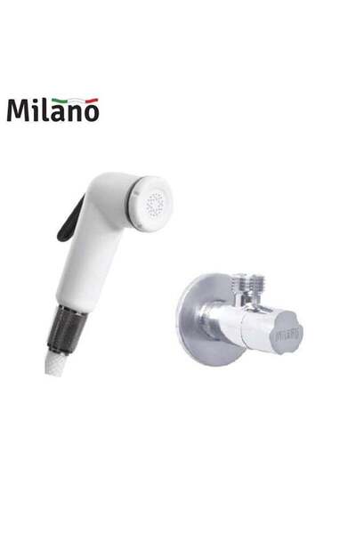 Milano Deluxe Shattaf With Angle Valve, PVC Shattaf for Toilets, Bathroom, La...