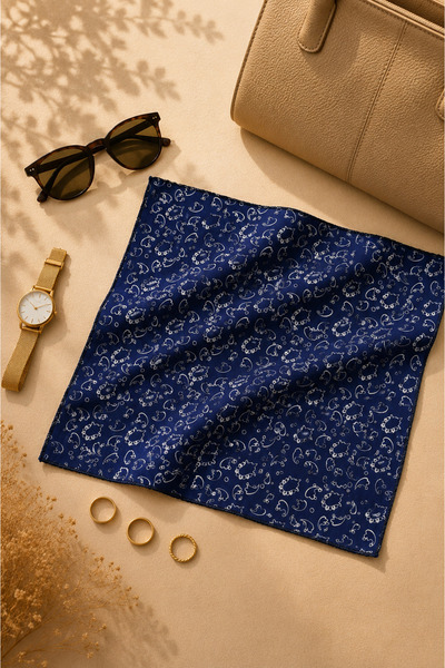 Defne&Apollon İpekçilik Defne Apollon İznik 100% Silk Handkerchief 33 X 33 cm...
