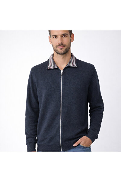UFashion Cardigan bărbătesc cu fermoar – ANTRACIT (GRI)