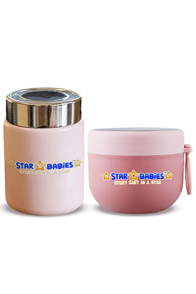 STAR BABiES - Stainless steel Food jar with mini flask combo