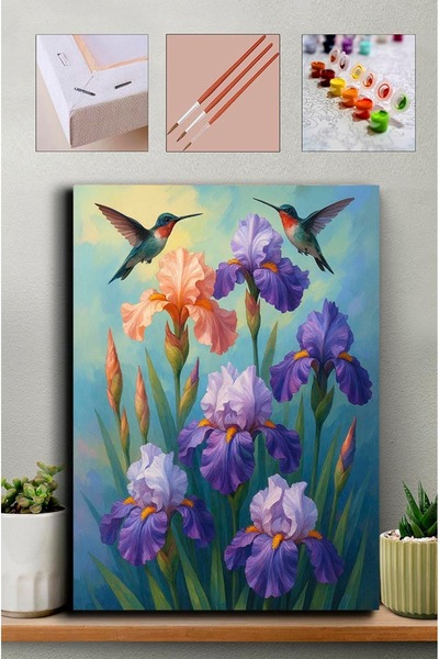 Carmen Sayılarla Boyama Seti - Sinek Kuşları - Büyük Ebat 60x75cm
