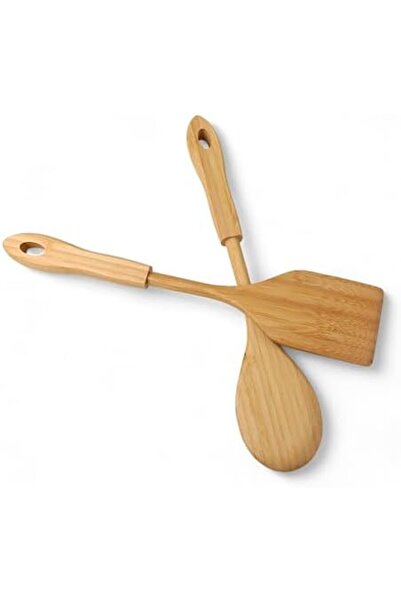 Yıldızan Mrt Shop Bambu 2-Piece Serving Set, Spatula for Your Pans and Griddl...