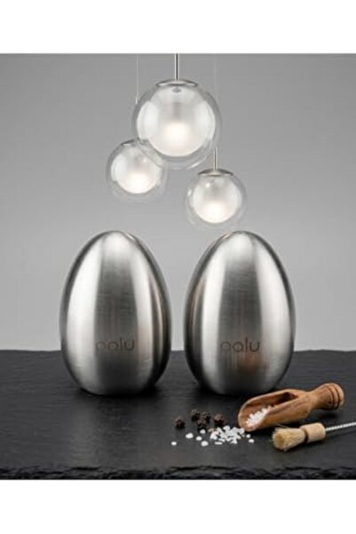 Yıldızan Ysf Shop Salt and Pepper Shaker Set, Stainless Steel, Metallic Silve...