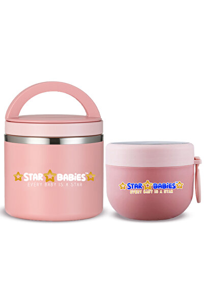 STAR BABiES - Stainless steel Food jar set of 2 combo for food / soup / salad .