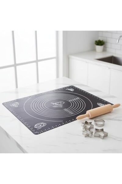 Yıldızan 40X50 cm Silicone Dough Rolling Mat - Non-Stick and Non-Slip Sized D...