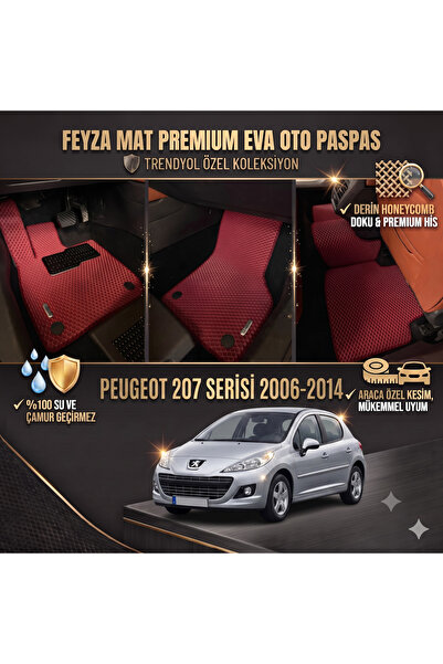 FEYZA OTO PEUGEOT PEJO 207 SERİSİ 2006-2014 ARACA ÖZEL EVA PASPAS TAKIMI FEYZ...