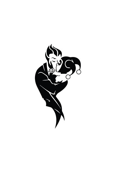 Amo-Stickers Джокър 3 Стикер за кола 30см Черен