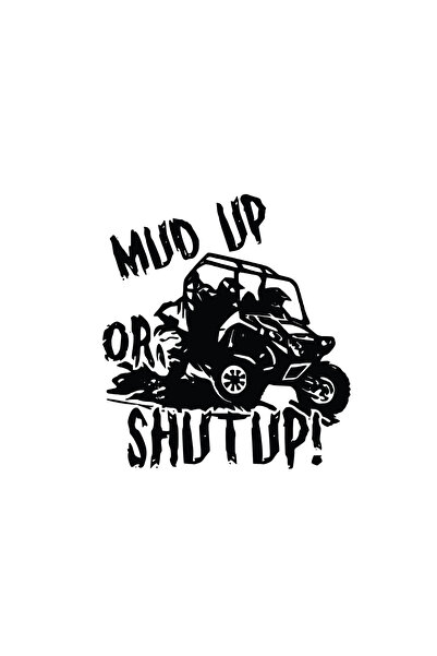 Amo-Stickers Sticker ATV Mud UP or shut UP 30cm Rosu