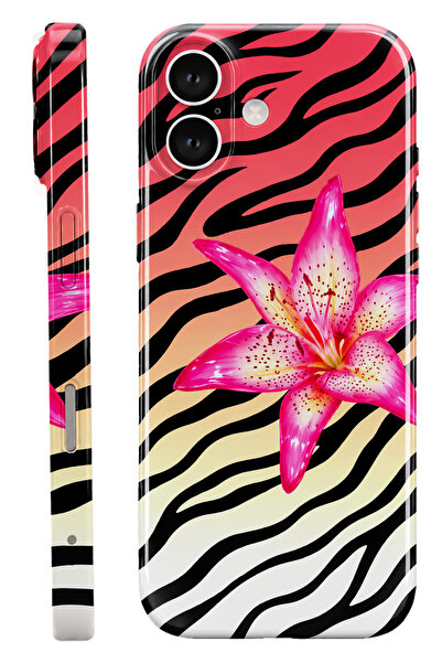 WANNA PROTECT iPhone 16 Leopar Flower Protect Slim Parlak Tam Kaplayan Baskı ...