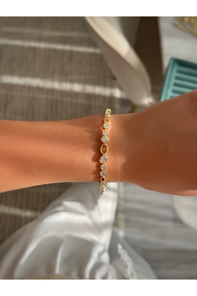ToffyStore Vip Oval Row Zircon Stone Bracelet