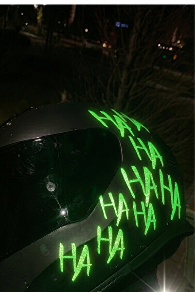 Banxtre Decorative Reflective Hahaha Sticker for Motor-Car-Helmet 15Cmx30Cm (...