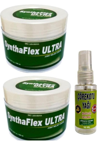 SynthaFlex Ultra Syntha-Flex Sırt Diz Vücut Sızıları İçin Masaj Bakım Kremi 100 ml x 2 Adet+Masaj Ya