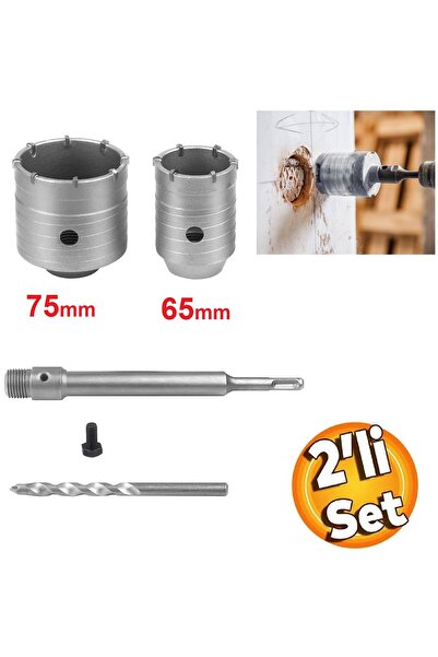 Depolife SDS Elmas Beton Delme Pançı 65-75mm Beton Duvar Taş Delme Ucu Profes...