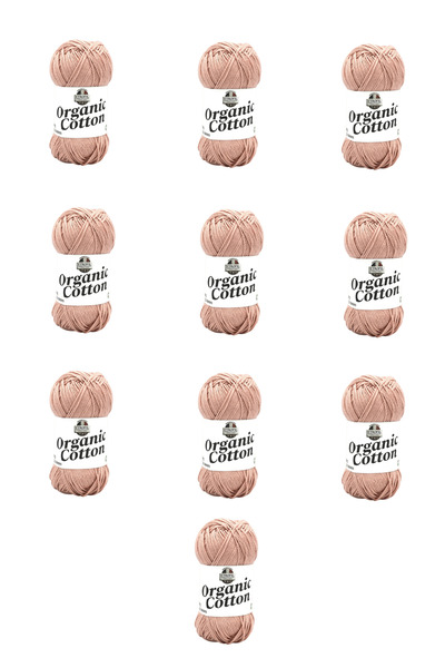 Etrofil 10 Pieces Organic Cotton (73434) Powder Pink 100% Organic Cotton Amig...