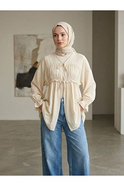 Naknaku Drawstring Tunic-Stone