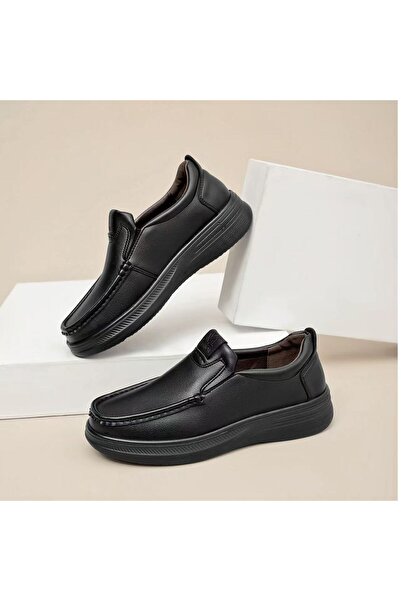 GlobalOne Mart Mens Non-Slip Soft Platform Formal Loafer Shoes Ergonomic Arch...