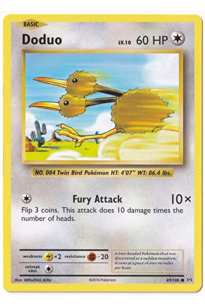 Pokemon Doduo # 69 - Evolutions - Card (Nm- Near Mint)