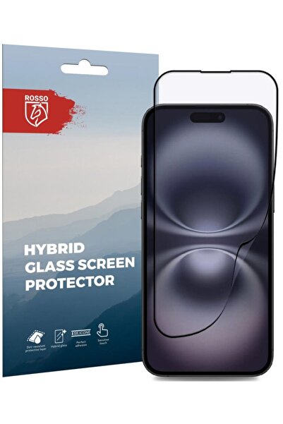 ROSSO Hybrid Glass iPhone 16 Plus FullFace Αντιχαρακτικό Υβριδικό Προστατευτι...