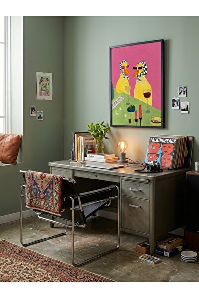 LunaRe Home Art&Design Modern Minimal Soyut Bohem Ahşap Çerçeveli Tablo Çerçe...
