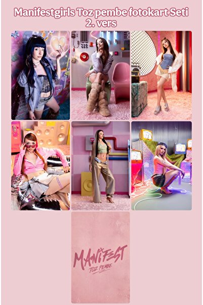Sntay Manifestgirls Toz pembe fotokart Seti 2. vers