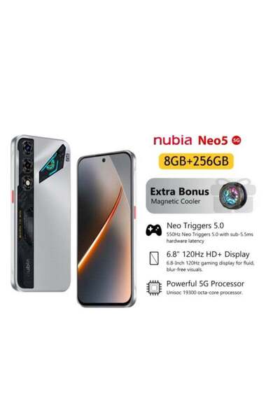 Nubia Neo 5 5G New Generation Cyber Silver (8+12)GB RAM 256GB ROM Gaming Phon...