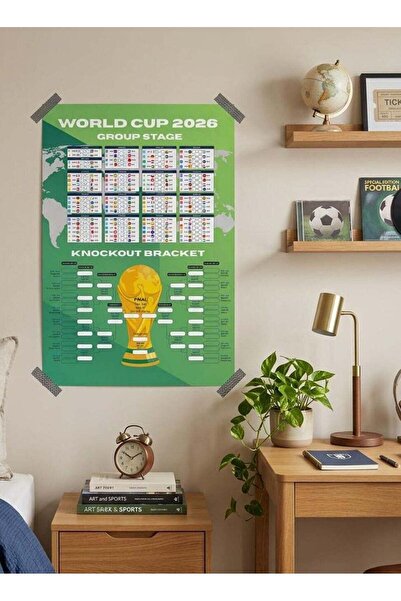 Generic FIFA World Cup 2026 Group Stage Bracket Poster (84 x 59 cm) - 48 Team...
