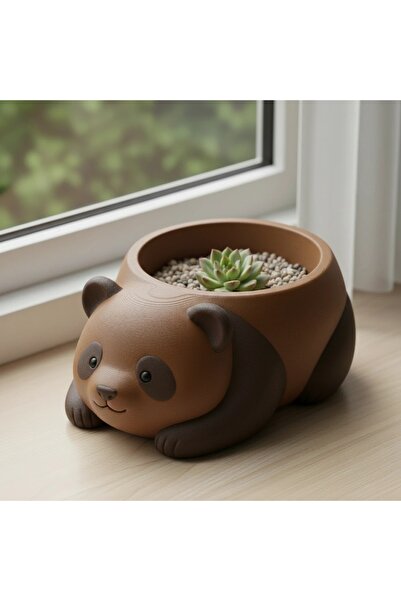 OEM Mini Ghiveci Decorativ Imprimat 3D, Model Panda pentru Plante Mici