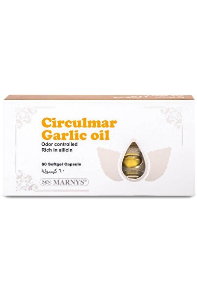 Marnys Circulmar Garlic Oil 500MG Odor Controlled 60 Capsules-مارنيس سيركولما...