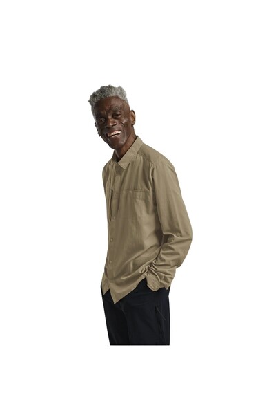 Jack Wolfskin Men's Beige Sierra Canyon Ls m Shirt