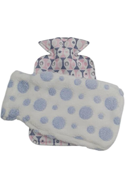 B&D Reusable Hot Water Bottle with Plush Cover, Soft Woven Pattern, Pink and ...