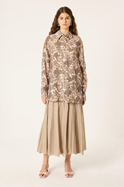 Touché Privé Vintage Flower-Patterned Oversize Shirt