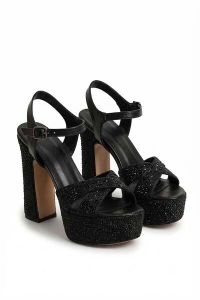 Ayakkabı Fuarı Elit Fls053-451C Women's Platform Shoes Black