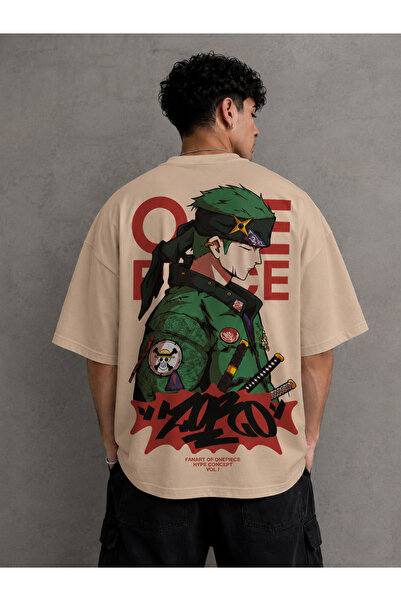 Nulivez One Piece Zoro Printed Oversize Unisex T-Shirt – Anime Themed Short S...