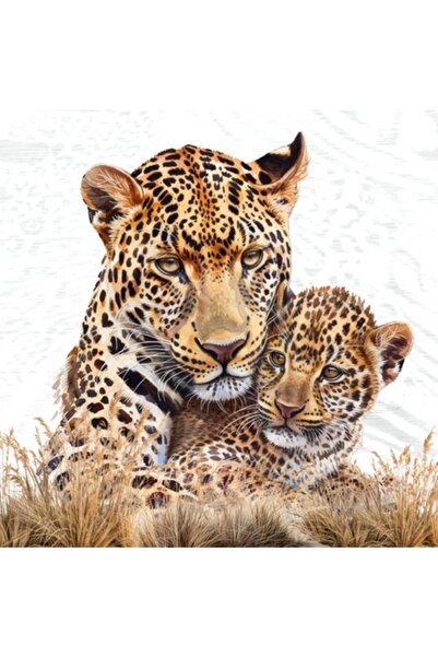Ti Flair LEOPARLAR DESENLİ KAĞIT PEÇETE 33X33 CM