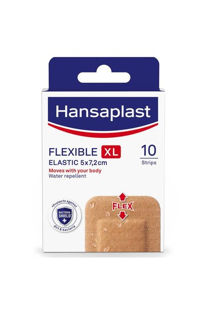 Hansaplast Εύκαμπτα Ελαστικά Επιθέματα XL σε Λωρίδες 5x7.2εκ. 10 τεμάχια