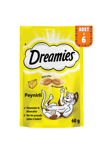 Dreamies İçi Dolgulu Peynirli Kıtır Kedi Ödül Maması 60 Gr 6 Adet