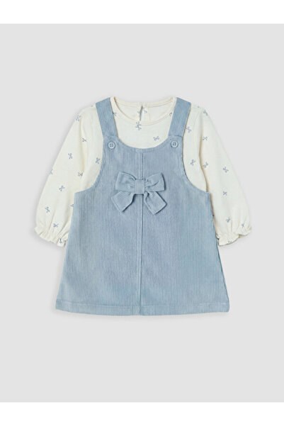 LC Waikiki Bowknot Baby Girl Velvet Salopet Set for Style Seekers from Uzg Store