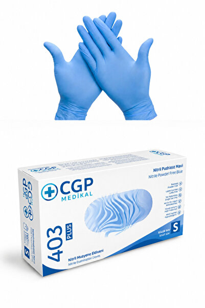 cgp medikal can güven park Mavi Nitril Eldiven Small 100lü